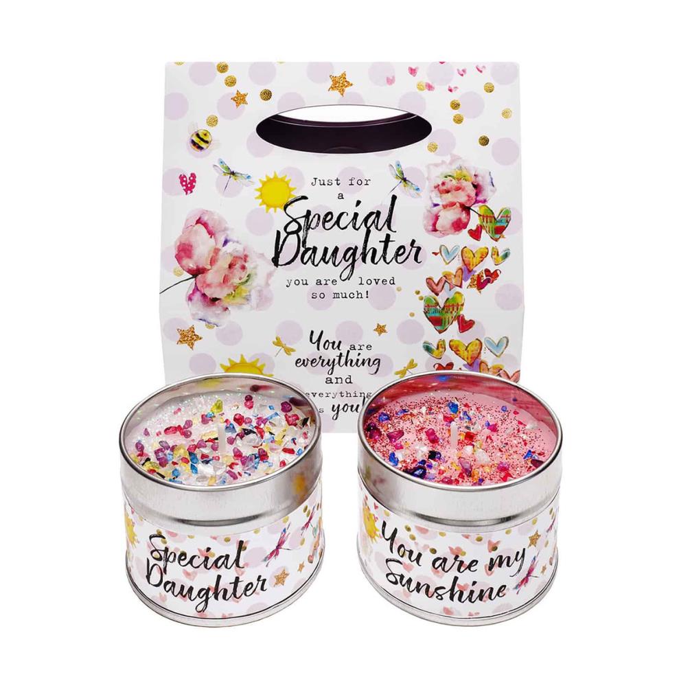 Best Kept Secrets Special Daughter & You Are My Sunshine Duo Mini Tin Candle Set £8.99